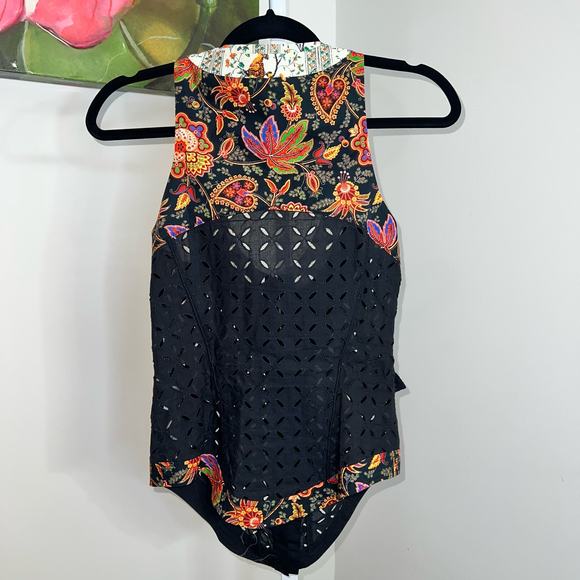 Roberto Cavalli Sequined Patchwork High Low Top Size EU 40 - Picture 13 of 14